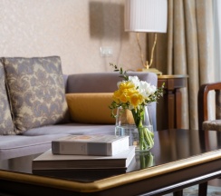 Люкс Deluxe с балконом и с красивым видом из окна в Rixos Almaty