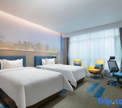 Двухместный номер Deluxe 2 отдельные кровати в Hampton by Hilton Gu'an New Airport
