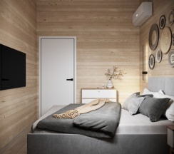 House Cheget с видом на горы в Wood Home