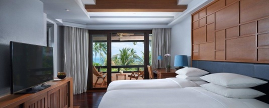Двухместный номер Deluxe с балконом и с видом на сад 2 отдельные кровати в Renaissance Koh Samui Resort & Spa