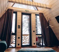 №6 | A-Frame с одной спальней и камином на террасе в Etnica