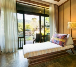 Двухместная вилла с 4 комнатами двуспальная кровать в Sibsan Resort & Spa Maeteang