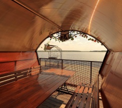 Коттедж стандарт с 1 двуспальной кроватью (Глэмпинг у воды) в Набережная №1