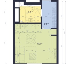 Апартаменты студия #3 в Lo Apartments (Ло Апартментс) на улице Большая Филевская