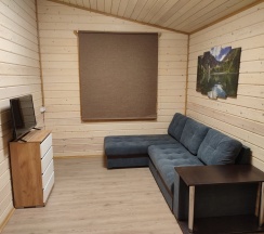 Двухместный коттедж с видом на озеро двуспальная кровать в Гостевой дом 