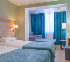 Семейный Супериор с одной большой или двумя односпальными кроватями в Энергетик