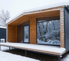 Мини-Барнхаус с видом на лес в Река & Песок