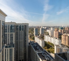 Апартамент 14 Современный двухуровневый лофт  с живописным видом на Москву (с душем) в Ap-in aparts