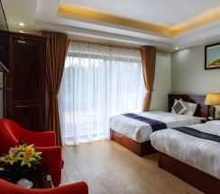 Двухместный семейный номер Deluxe двуспальная кровать в Golden Lotus Hotel Sapa