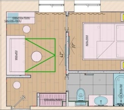 Двухкомнатный полулюкс в Полисть