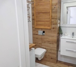 Двухместная студия двуспальная кровать в Апартаменты Румер в современном жилом комплексе у ТЦ Дана Молл