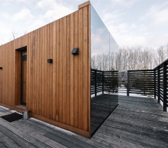 Зеркальный дом Премиум с душем в Резиденция Северное Сияние