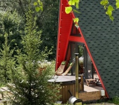 Участок с домиком "Помидор" А-фрейм категории комфорт в Ланьдиво