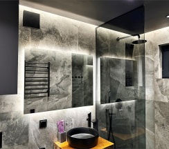 Дом «DOUBLE» с банным чаном на террасе в Luxe House