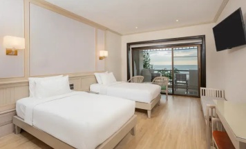 Двухместный номер Deluxe с видом на море 2 отдельные кровати в Pinnacle Grand Jomtien Resort and Beach Club