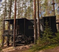 Панорамный номер с сауной, мангалом и видом на озеро в Greenvald парк Скандинавия