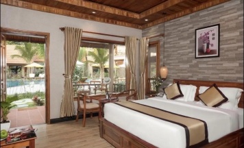 Двухместное бунгало двуспальная кровать в Golden Topaz Resort