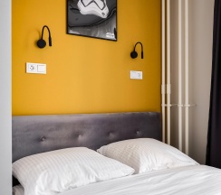 Апартаменты студия с 1 двуспальной кроватью в Apartments Private (Апартментс Прайвит) на шоссе Волоколамское