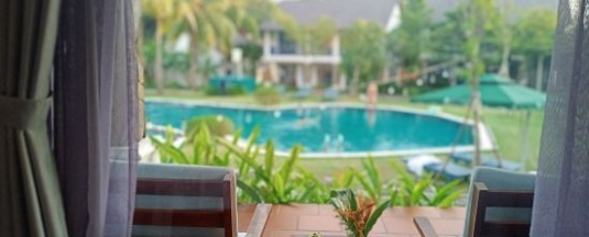 Двухместный номер Deluxe с видом на бассейн двуспальная кровать в Santa Garden Resort