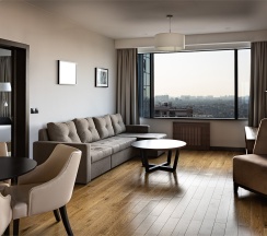 Трехкомнатные апартаменты с одной спальней в Krasnodar Marriott Hotel