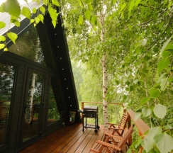 Дом A-frame с чаном в Urman Camp