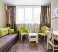 Однокомнатный номер бизнес-класса с гостиной-спальней и кухней в Degas lite hotel