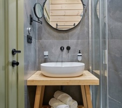 Номер Делюкс с двуспальной кроватью c видом на реку и террасой в Grand Chalet Altay