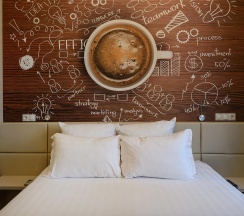 Комната улучшенная с 1 двуспальной кроватью в Hotel design style