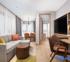 Двухместный люкс с видом на реку двуспальная кровать в Home2 Suites by Hilton Suqian Siyang