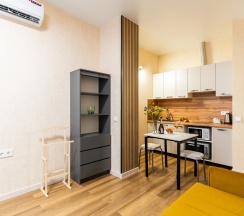 Студия Comfort в Апартаменты в Нoвоpоccийcкe c Дизaйнерcким Рeмoнтoм