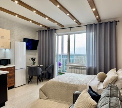 Студия до 4-х гостей (объект №221). Высотка в районе ЖД Вокзала в Атмосфера Сна