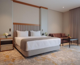 Номер люкс Модерн с 1 односпальной и 1 двуспальной кроватью в Источник