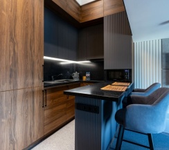 Апартамент 16 Дизайнерский двухуровневый лофт для 2-4 гостей с видом на Москву (с душем) в Ap-in aparts