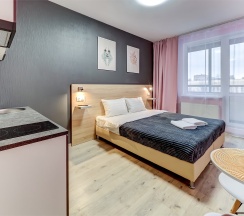 Апартаменты-студио ЖК "LIKE" (Метро Площадь Мужества, 10 минут пешком) в Rauktis apartments