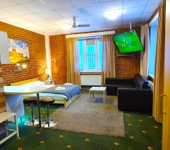 Полулюкс с двуспальной кроватью и диваном в Guest house Happy family