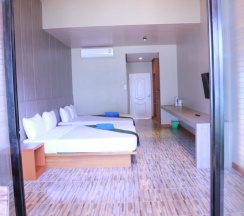 Номер Air-Con семейный рядом с пляжем в Kaibae Beach Resort