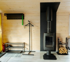 Четырёхместный коттедж с красивым видом из окна в Северное сияние