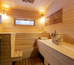 A-Frame № 8 (оснащение дома, стоимость купели и бани см. Подробнее) в Les holidays