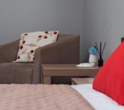 Двухместная комната с 1 кроватью и общей ванной комнатой в МК Мокко