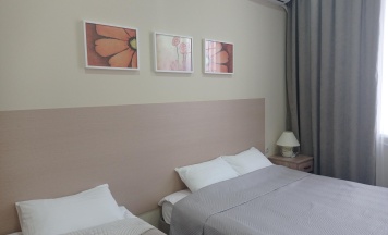 3-местный номер стандарт с 3 односпальными кроватями в Лидия