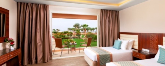 Двухместный номер Deluxe с видом на море 2 отдельные кровати в Pickalbatros Royal Moderna Sharm & Aqua Park