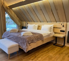АРК-шале ПРЕМИУМ (Свадебный) 2 DBL 1line (sea view) в Titovka arctic river park