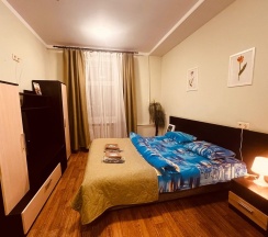 Комфортный номер с туалетом и двуспальной кроватью в Наш Питер