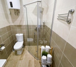 Номер делюкс семейный с 1 односпальной и 1 двуспальной кроватью (с балконом) в Pallada