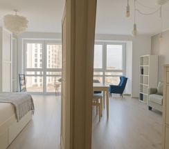 Однокомнатная видовая квартира с балконом  50 кв.м. В ЖК Like Политехническая 6 (83) в Like