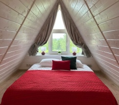 Участок с домиком "Помидор" А-фрейм категории комфорт в Ланьдиво