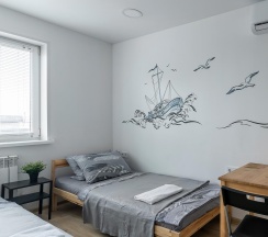 Апартаменты студия с 2 односпальными кроватями в Prim Rooms Apartments (Прим Румс Апартменс)