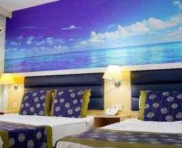 Одноместный номер Standard с балконом и с видом на море двуспальная кровать в Club Aqua Plaza