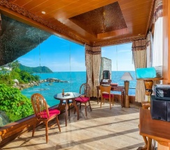 Двухместная вилла с бассейном Grande двуспальная кровать в Отель Panviman Resort Koh Phangan
