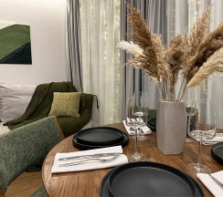 Дом «DOUBLE» с банным чаном на террасе в Luxe House